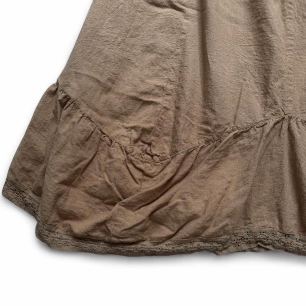 Brown Women's Maxi Skirt with Belt Strap - Picture 2 of 5